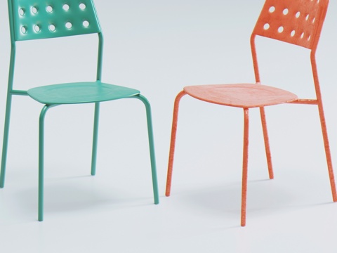  工业风休闲椅3d模型 