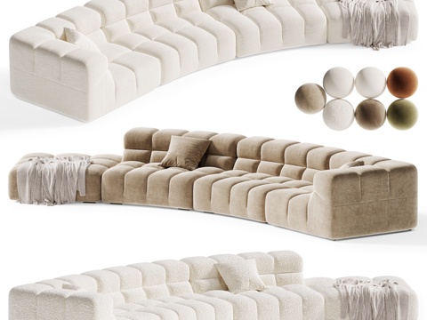  B&amp;B Italia Tufty-Time 20沙发03款3d模型 