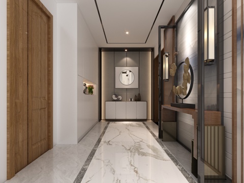  家装玄关3d模型 