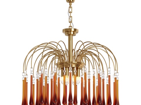  设计师吊灯琥珀滴3d模型 