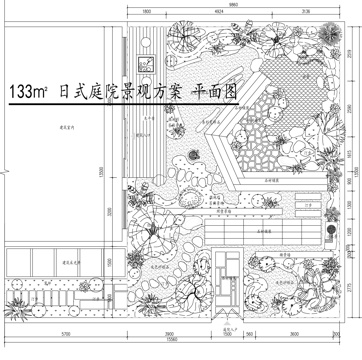 别墅庭院景观平面图cadcad施工图