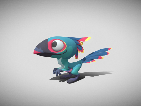  小迅猛龙3d模型 