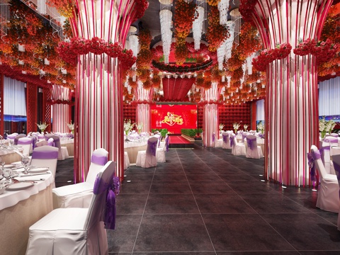  婚宴大厅宴会大厅3d模型 