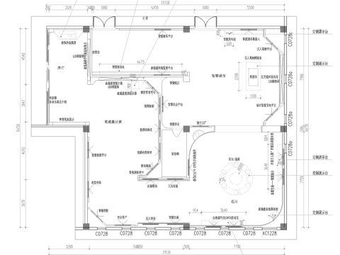 科技展厅 最新平面施工图合集cad施工图