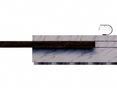 酒店前台 办公 大厅 前台 展厅 办公空间 电脑su模型