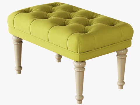  路易-菲利普软凳3d模型 