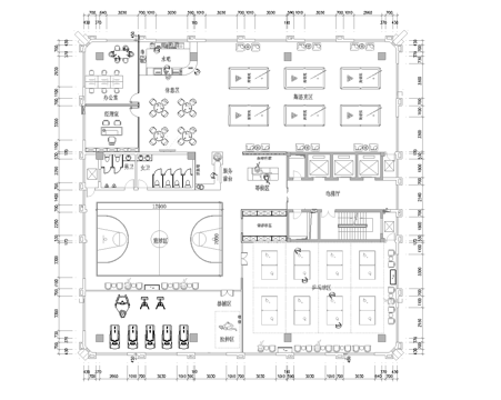 运动馆 最新平面施工图合集cad施工图