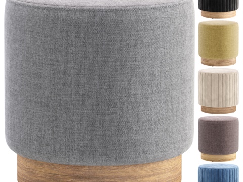  ogogo品牌北欧风木质底座豆袋3d模型 