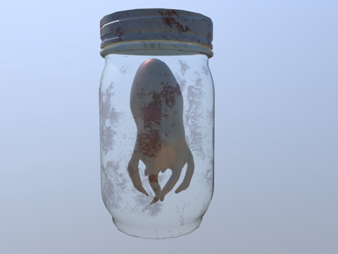  罐中章鱼3d模型 