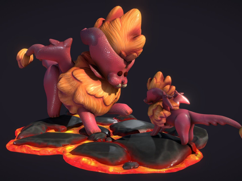  炎王龙怪物猎人3d模型 