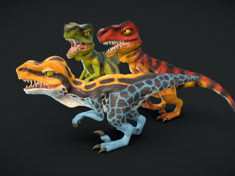  迅猛龙包3d模型 