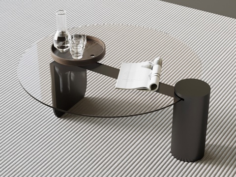  现代意式茶几3d模型 