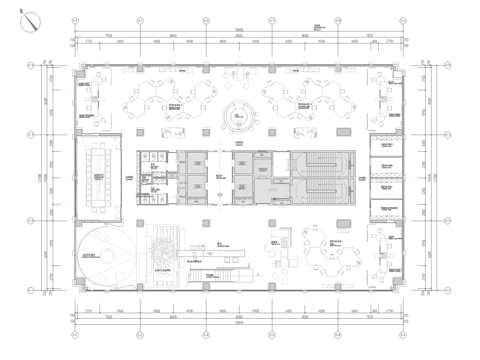 最新办公室平面施工图cad施工图