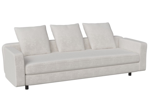  三人沙发3d模型 