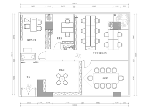 办公室 最新平面施工图合集cad施工图