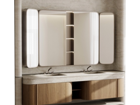  Fauset卫浴202冠状系列浴室家具3d模型 