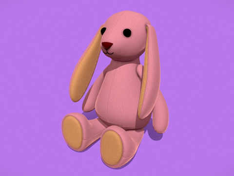  兔子玩偶3d模型 