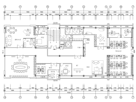 公司办公室 最新平面施工图cad施工图