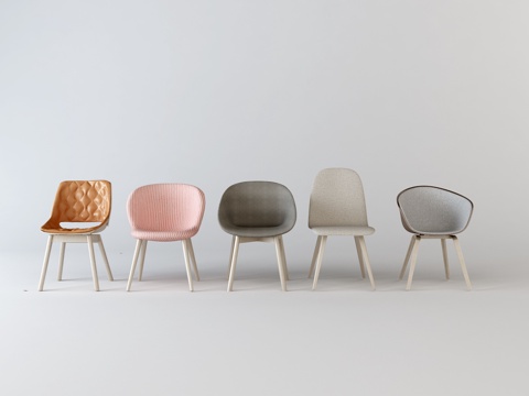  现代单椅组合3d模型 