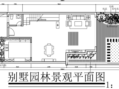 别墅庭院景观平面图cadcad施工图
