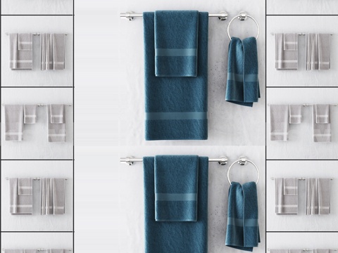  卫浴摆设模型3d模型 