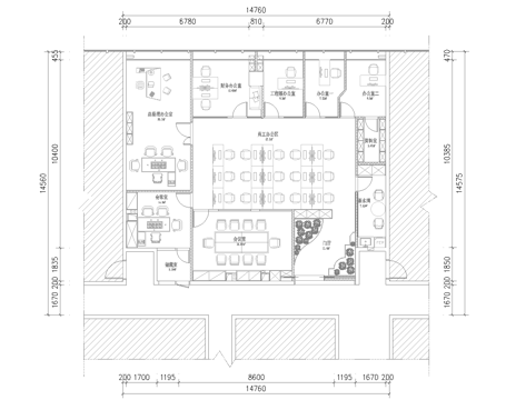 公司办公室 最新全套施工图cad施工图