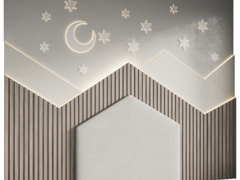  儿童3D墙板173d模型 