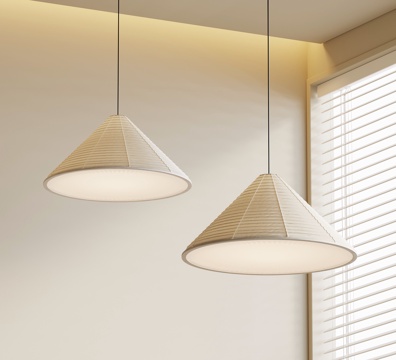 侘寂中古风吊灯 小吊灯su模型