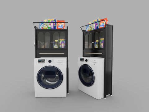  现代风格收纳柜子3d模型 