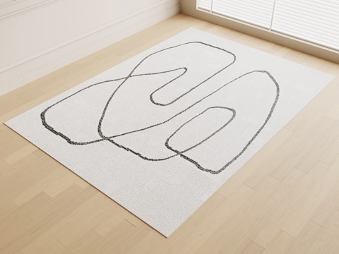  现代意式地毯3d模型 