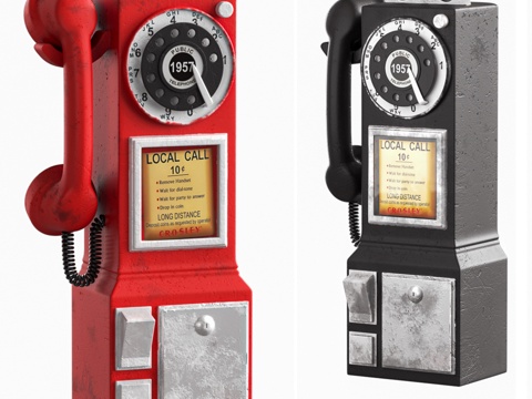  复古电话3d模型 