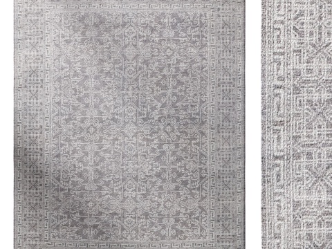  巴塔羊毛丝绸地毯3d模型 