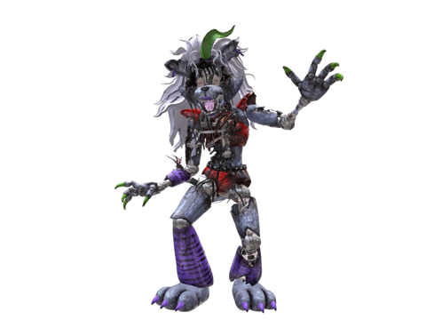  破碎的罗克珊狼3d模型 