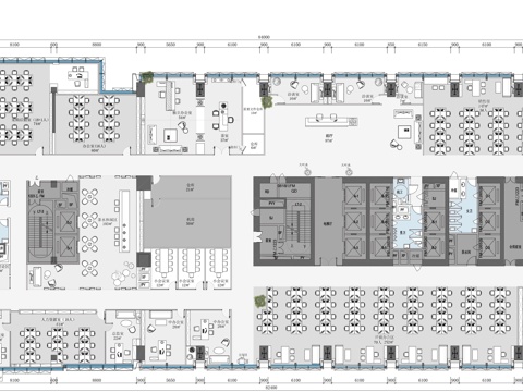 公司办公室  最新平面施工图合集cad施工图
