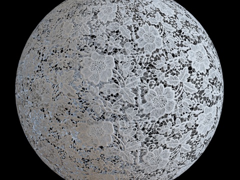  蕾丝面料3d模型 