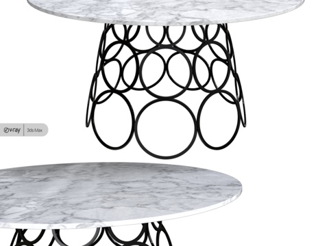  Bonaldo Hulahoo 餐桌3d模型 