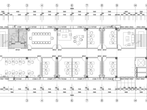  最新办公室平面施工图cad施工图 
