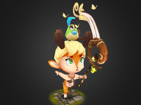  战斗仪式粉丝艺术奇比花开3d模型 