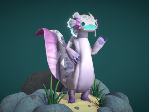  CCW德劳阿诺德美西螈3d模型 