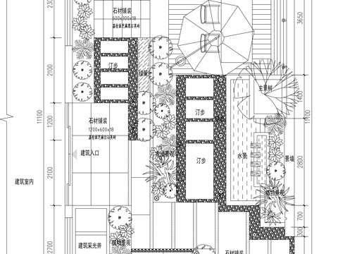 别墅庭院景观平面图cadcad施工图