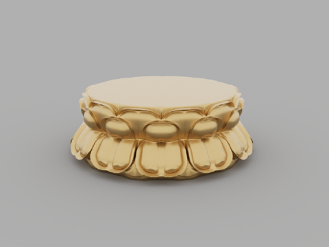  现代风格莲花佛像底座3d模型 