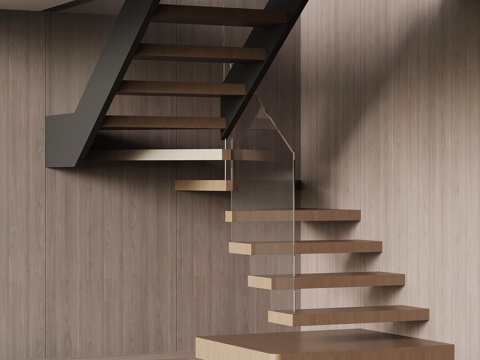 现代意式楼梯su模型