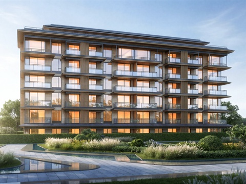 现代第四代住宅建筑su模型