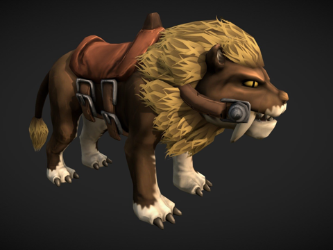  剑齿猫RPG坐骑3d模型 