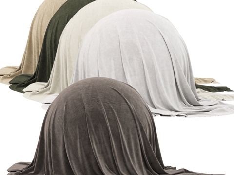  遮光绒面织物33d模型 