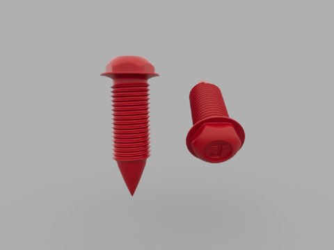  现代风格螺丝钉3d模型 