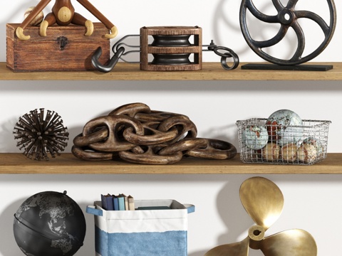  Restoration Hardware（装饰套装3）3d模型 