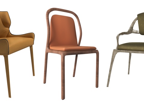  现代休闲单椅沙发组合3d模型 