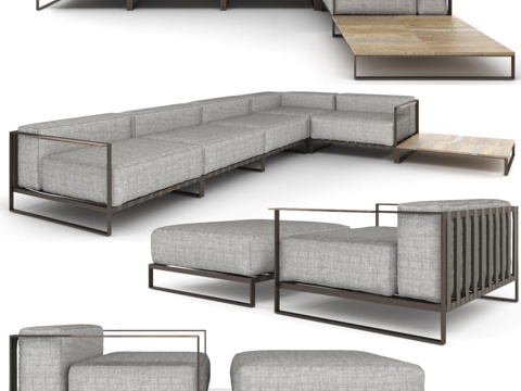  Talenti Casilda沙发、扶手椅及茶几3d模型 