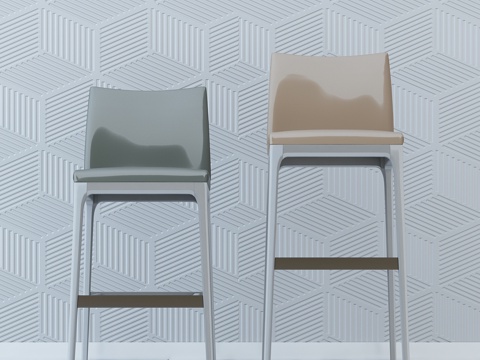  现代吧椅 餐厅吧凳3d模型 